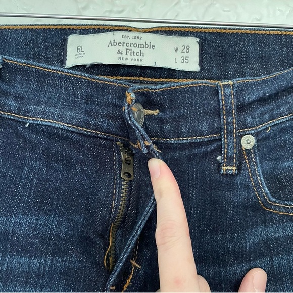 Y2K Abercrombie & Fitch Madison Perfect Stretch Boot Cut Dark Wash Jeans 28/35 - Picture 5 of 8